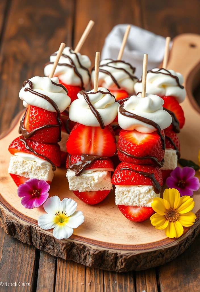 10 Easy Dessert Recipes That Look Fancy but Are Foolproof - 8. Strawberry Shortcake Skewers