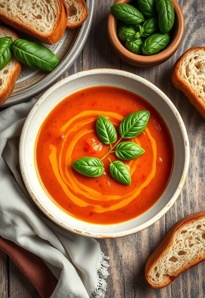 15 Easy Vegan Meals That Even the Pickiest Eaters Will Beg For (Don't Miss #12!) - 10. Creamy Tomato Basil Soup