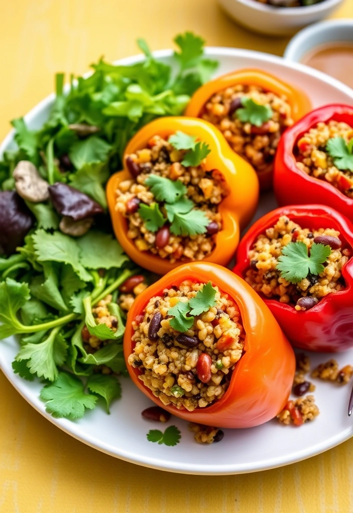 15 Easy Vegan Meals That Even the Pickiest Eaters Will Beg For (Don't Miss #12!) - 9. Stuffed Bell Peppers