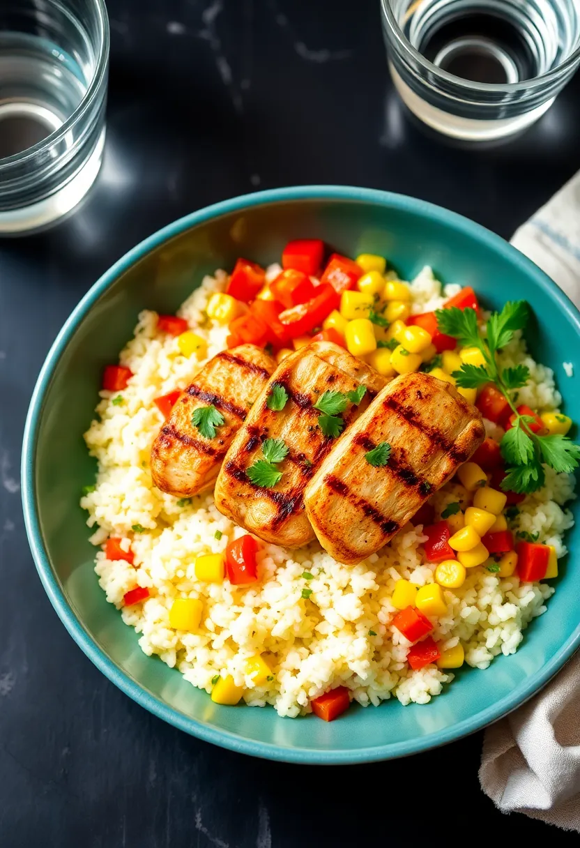 15 Healthy Dinner Ideas That Will Make You Forget Takeout (You Won't Believe #7!) - 4. Cauliflower Rice Bowl with Grilled Chicken