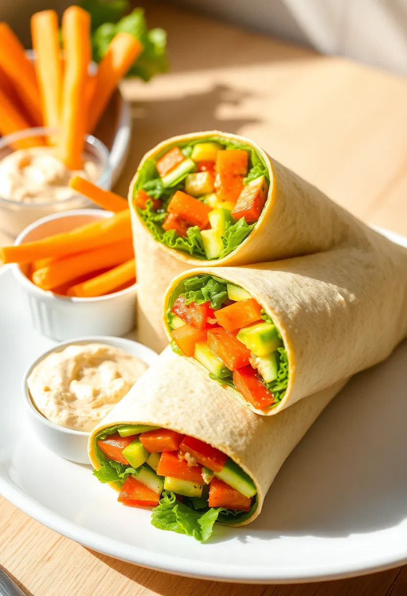 15 Healthy Dinner Ideas That Will Make You Forget Takeout (You Won't Believe #7!) - 9. Grilled Vegetable and Hummus Wrap