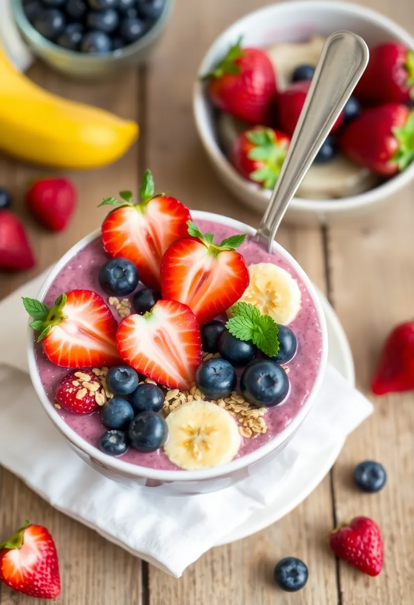 19 Quick Breakfast Ideas That Will Make Mornings a Breeze (Don't Skip #11!) - 1. Berry Banana Smoothie Bowl