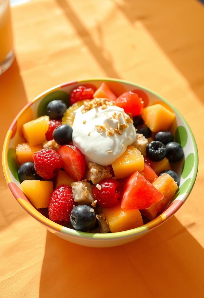 20 Quick Breakfast Ideas Ready in 10 Minutes or Less - 10. Fruit Salad with Yogurt