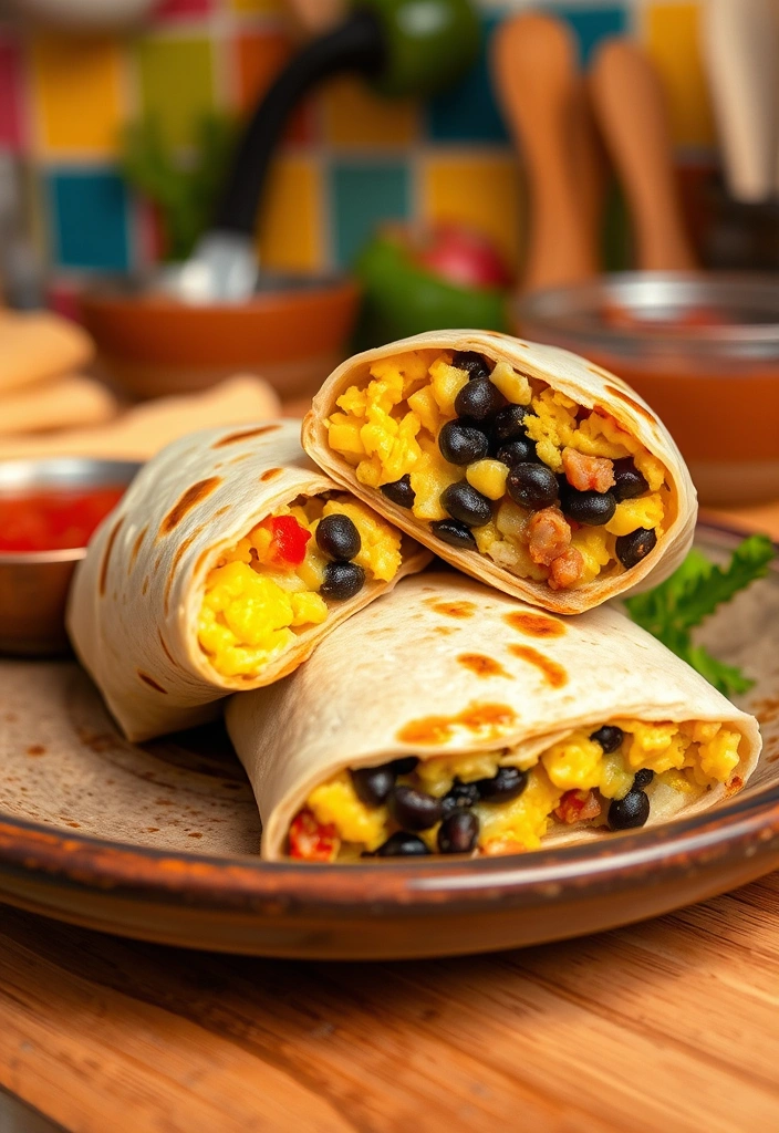 20 Quick Breakfast Ideas Ready in 10 Minutes or Less - 12. Breakfast Burrito