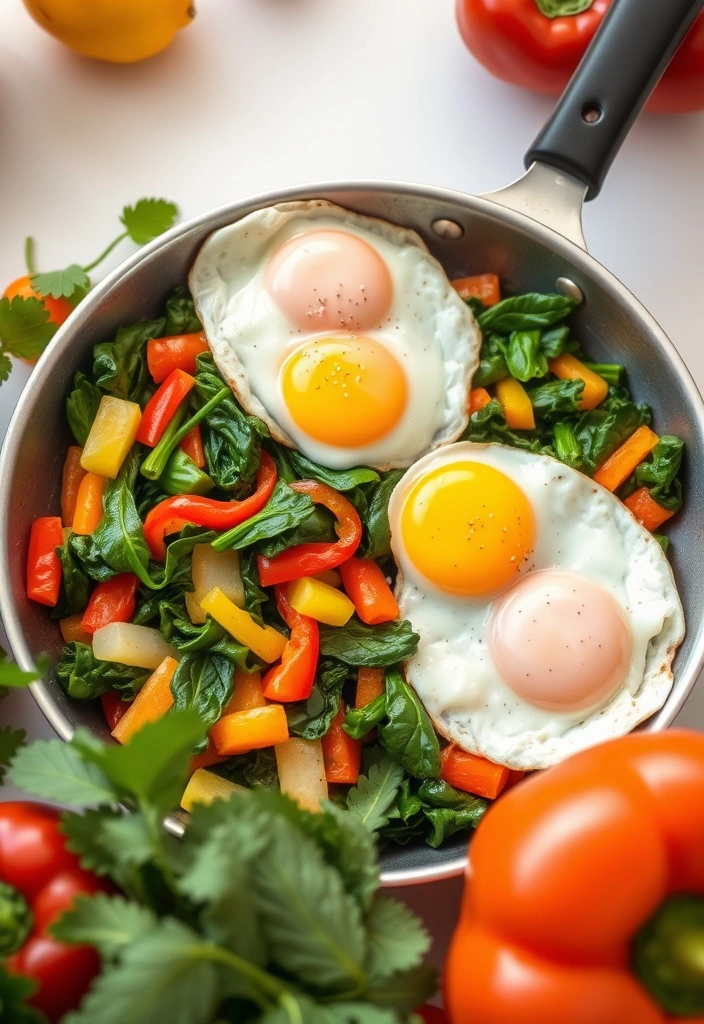 20 Quick Breakfast Ideas Ready in 10 Minutes or Less - 19. Vegetable Sauté with Eggs