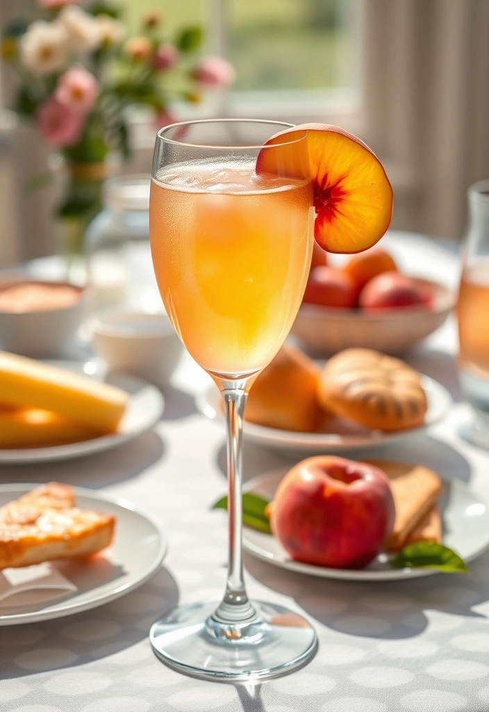 21 Signature Cocktails You Can Make at Home (Your Guests Will Be Impressed!) - 12. Bellini