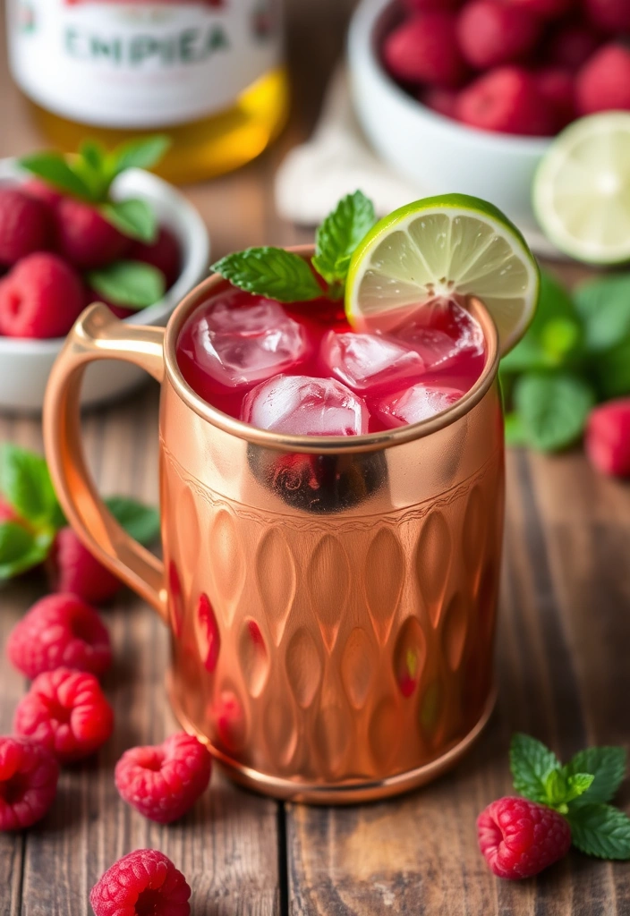 21 Signature Cocktails You Can Make at Home (Your Guests Will Be Impressed!) - 20. Raspberry Mule