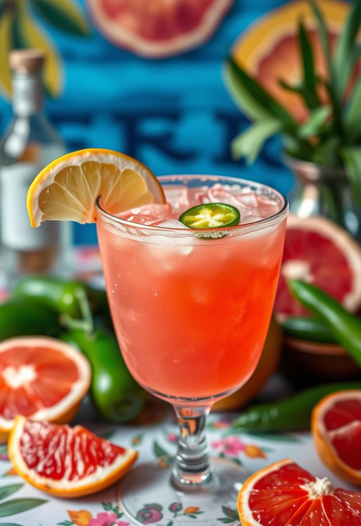 21 Signature Cocktails You Can Make at Home (Your Guests Will Be Impressed!) - 3. Spicy Paloma