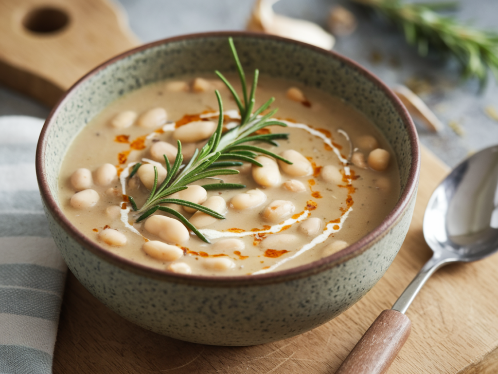 Rosemary Garlic White Bean Soup