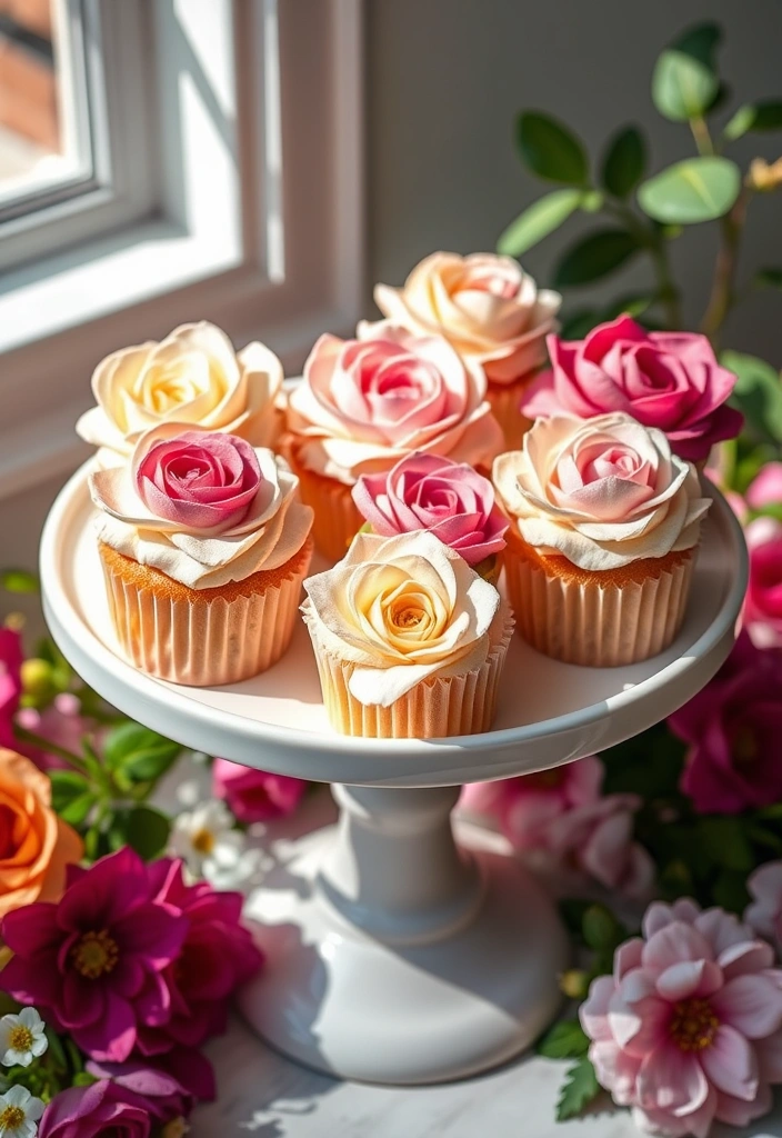 10 Creative Ways to Decorate Cupcakes Like a Pro - 2. Floral Fantasy Cupcakes