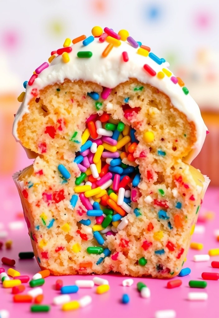 10 Creative Ways to Decorate Cupcakes Like a Pro - 4. Funfetti Surprise Inside