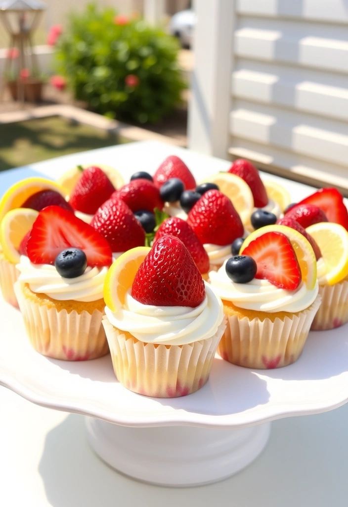 10 Creative Ways to Decorate Cupcakes Like a Pro - 6. Fruit Topped Delights