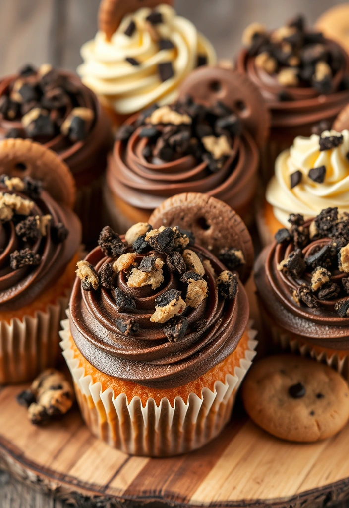 10 Creative Ways to Decorate Cupcakes Like a Pro - 8. Cookie Crumble Toppers