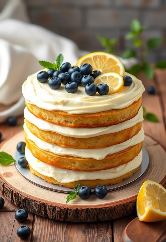 10 Decadent Layer Cakes That Are Easier Than They Look - 2. Lemon Blueberry Layer Cake