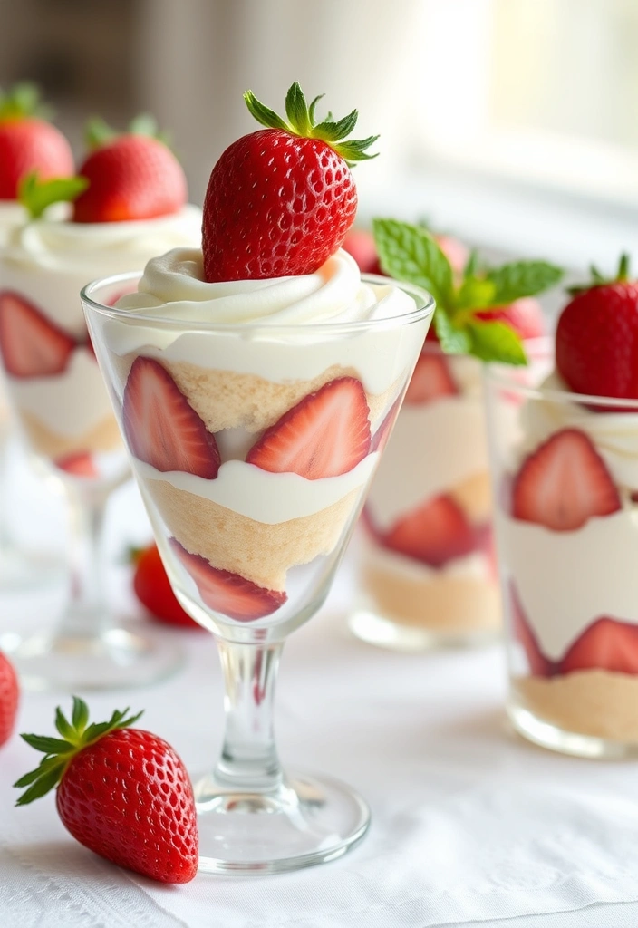 10 Desserts That Will Impress Your Guests - 10. Strawberry Shortcake Parfaits