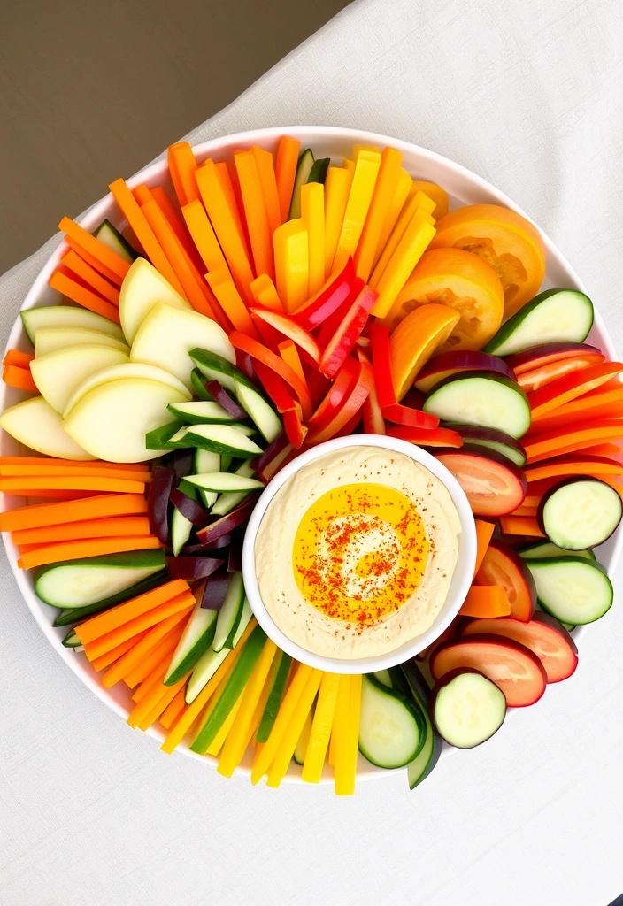 10-Minute Appetizers for Last-Minute Guests - 4. Hummus and Veggie Platter