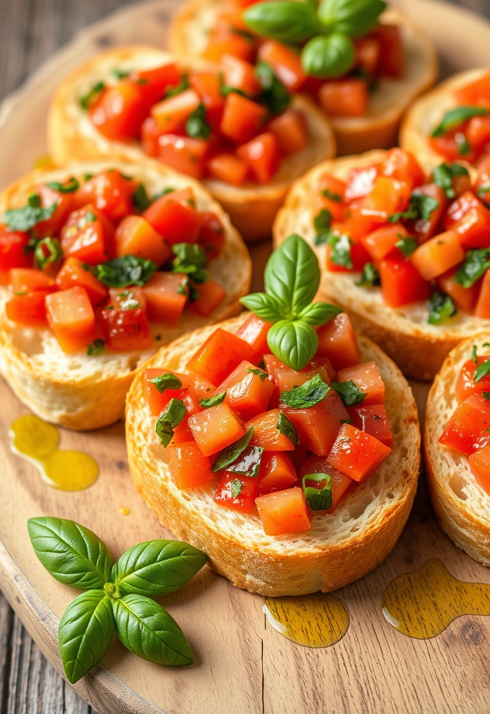 10-Minute Appetizers for Last-Minute Guests - 7. Bruschetta with Tomato and Basil