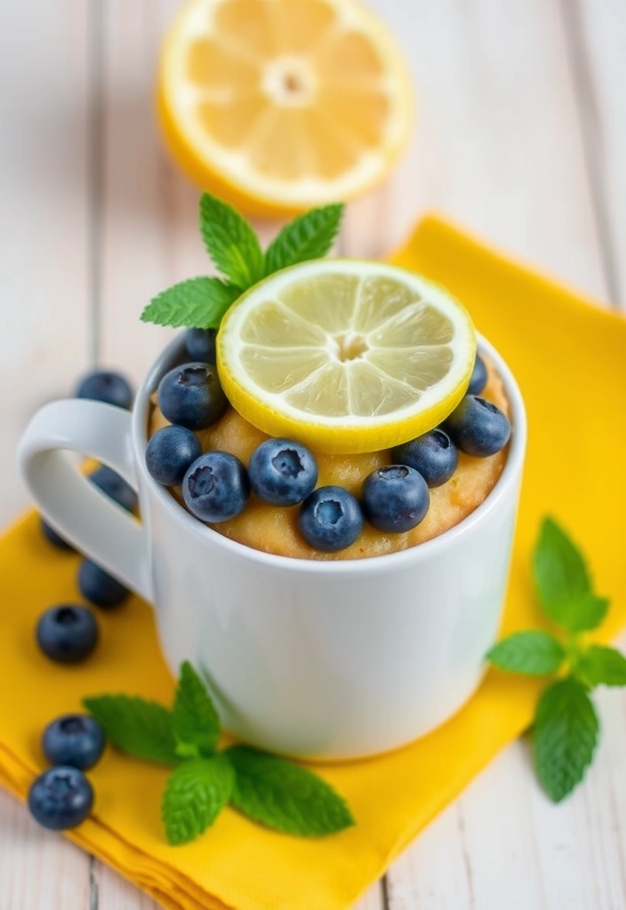 10 Quick & Easy Mug Cakes You Can Whip Up in Just 5 Minutes (You Won't Believe #3!) - 6. Lemon Blueberry Mug Cake