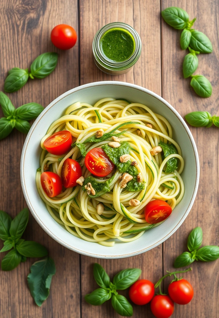 10 Quick Vegetarian Recipes That Burst with Flavor (You Won't Believe #4!) - 2. Zucchini Noodles with Pesto