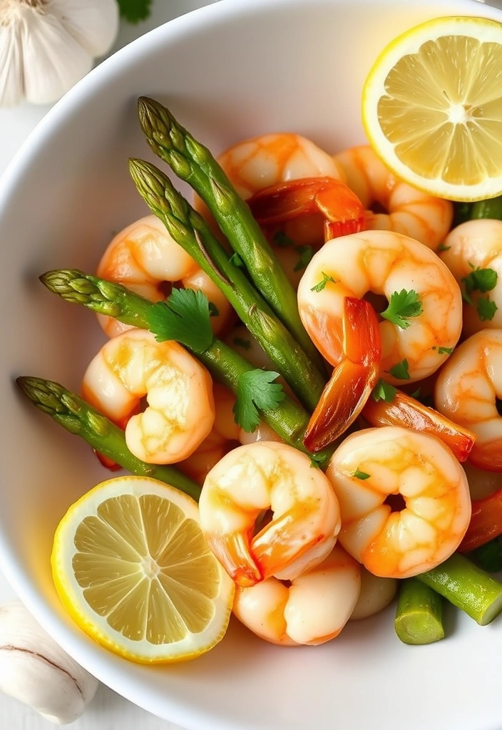 10 Quick and Healthy Dinners That Are Ready in 20 Minutes - 1. Lemon Garlic Shrimp and Asparagus