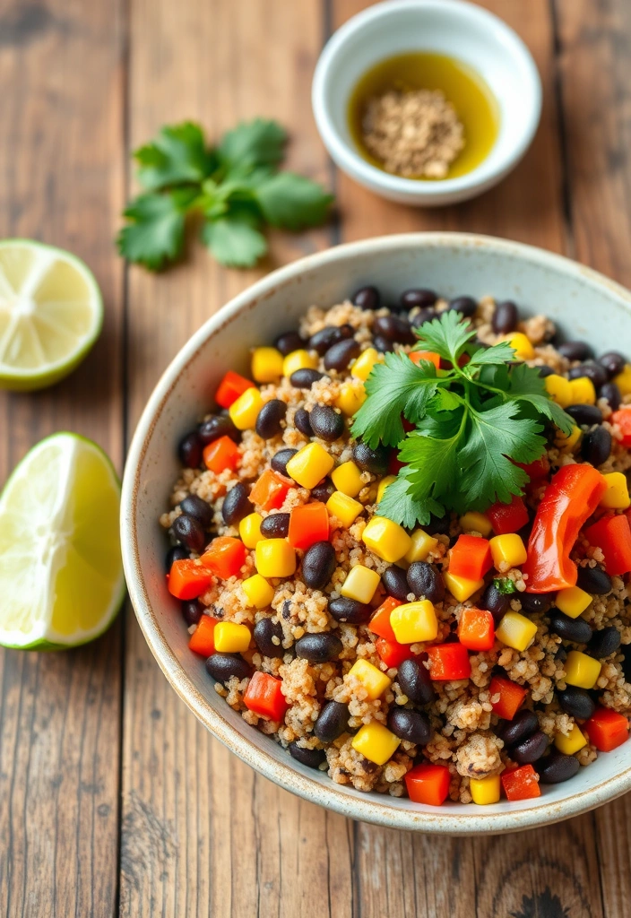 10 Quick and Healthy Dinners That Are Ready in 20 Minutes - 2. Quinoa and Black Bean Bowl