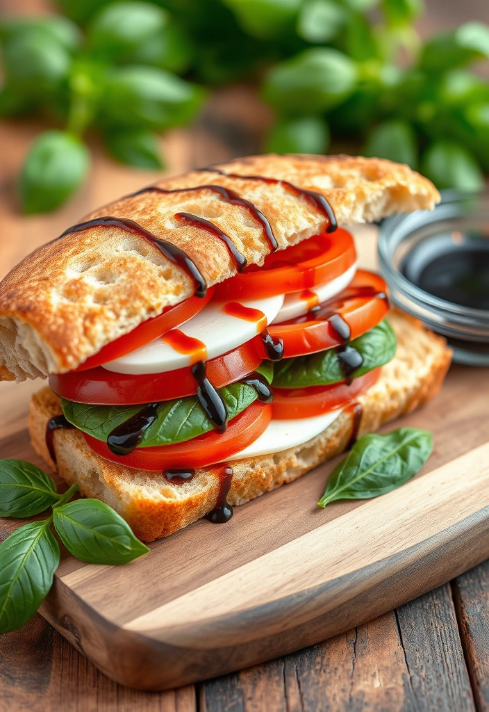 10 Quick and Healthy Dinners That Are Ready in 20 Minutes - 8. Tomato and Mozzarella Caprese Sandwich