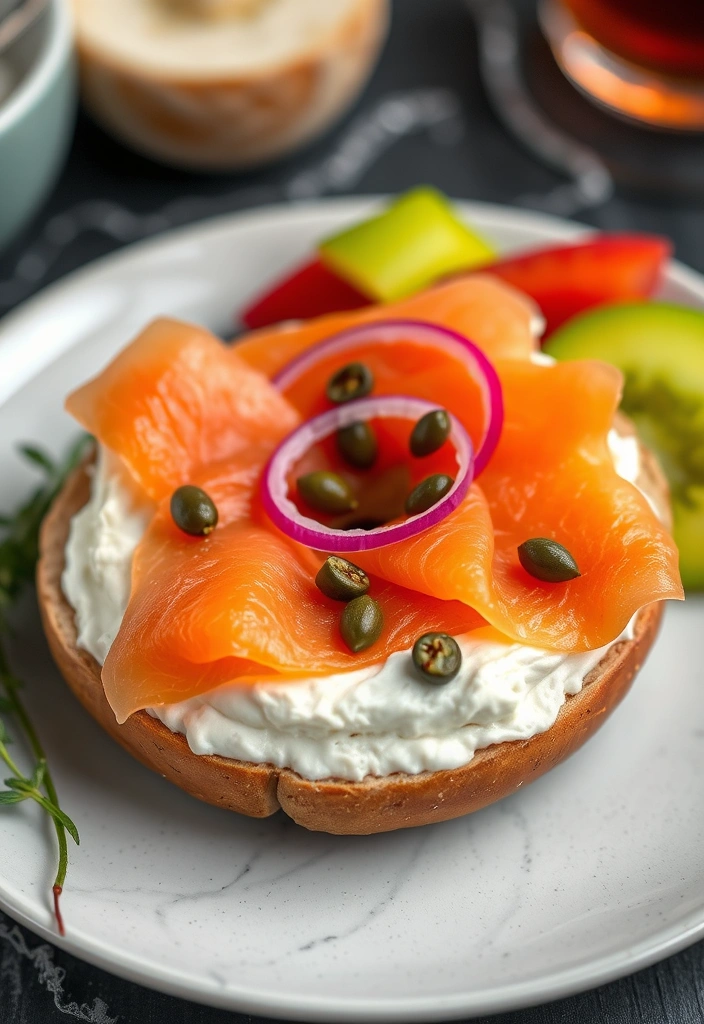 11 Quick and Easy Sandwich Ideas for Busy Days - 10. Smoked Salmon and Cream Cheese Bagel