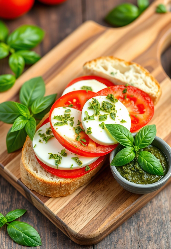 11 Quick and Easy Sandwich Ideas for Busy Days - 2. Caprese Sandwich with Pesto