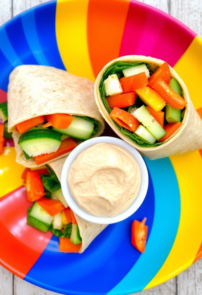 11 Quick and Easy Sandwich Ideas for Busy Days - 3. Spicy Hummus and Veggie Wrap