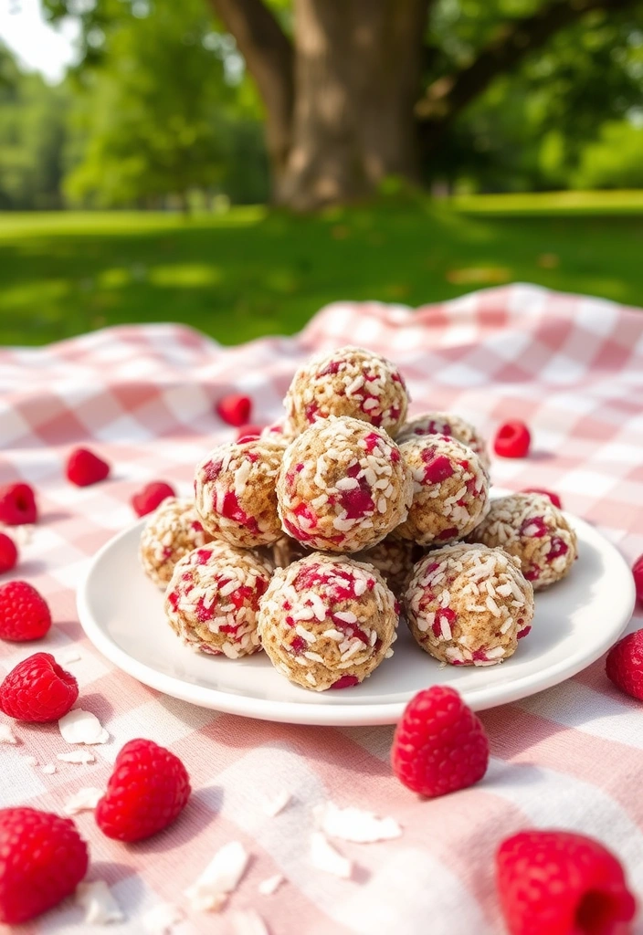 12 No-Bake Desserts That'll Keep You Cool This Summer (You Won't Believe #5!) - 8. Raspberry Coconut Energy Bites