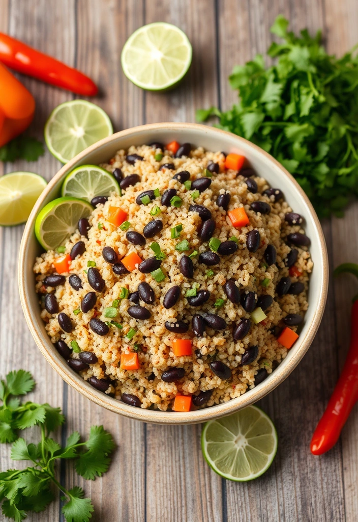 14 Healthy Crowd Recipes That Are Surprisingly Cheap (You’ll Love #4!) - 1. Quinoa & Black Bean Salad