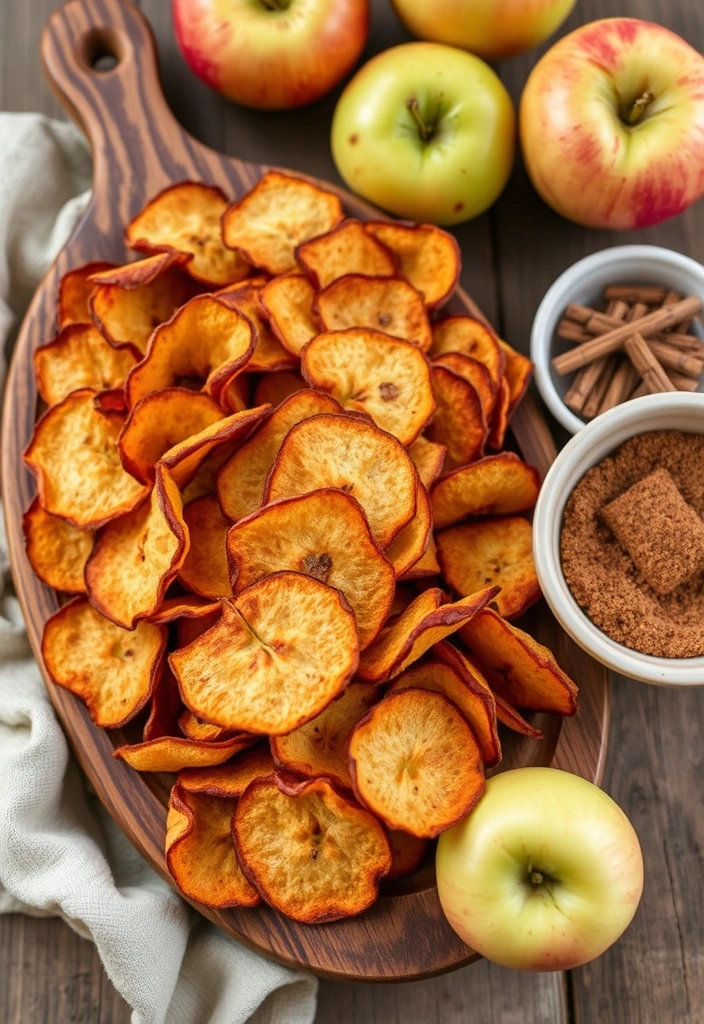 14 Healthy Crowd Recipes That Are Surprisingly Cheap (You’ll Love #4!) - 9. Baked Apple Chips