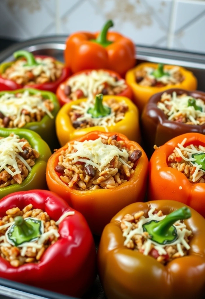 15 Affordable Vegetarian Meals That Are Bursting with Flavor (You Won't Believe #9!) - 14. Stuffed Bell Peppers