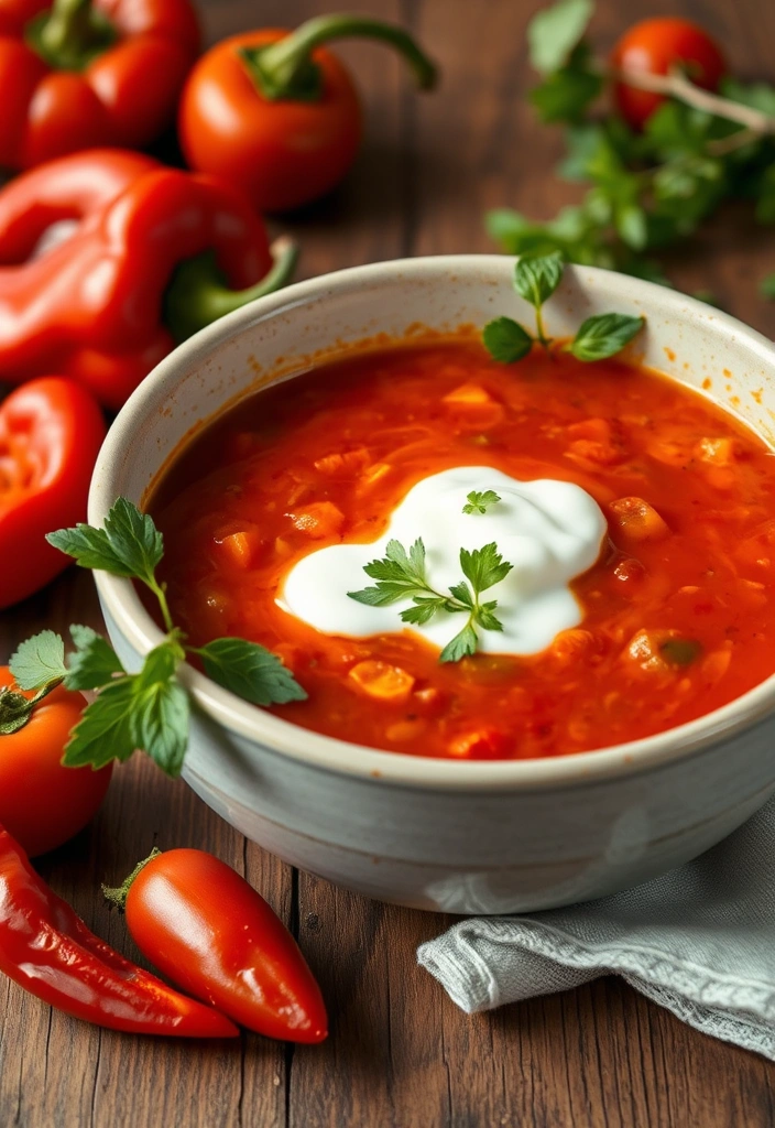 15-Minute Soups for Cozy Nights - 13. Red Pepper and Tomato Soup