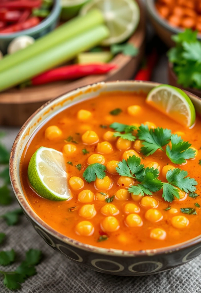 15-Minute Soups for Cozy Nights - 3. Spicy Chickpea Soup