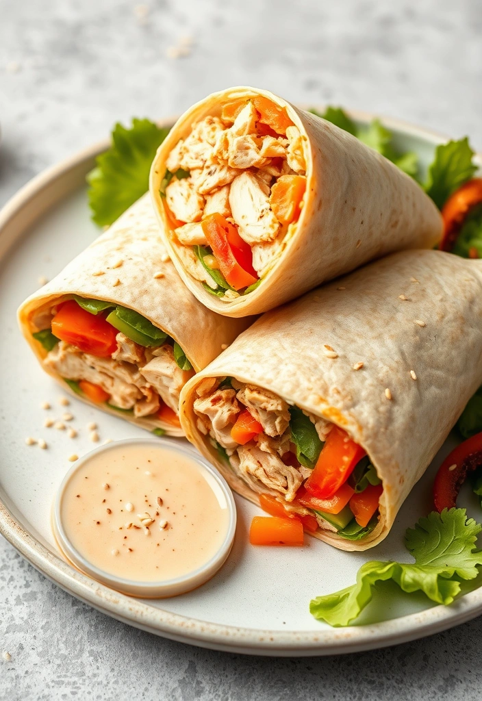 15-Minute Wrap Recipes for an Easy Lunch or Dinner - 13. Asian Chicken Wrap