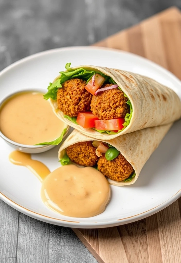 15-Minute Wrap Recipes for an Easy Lunch or Dinner - 14. Falafel Wrap