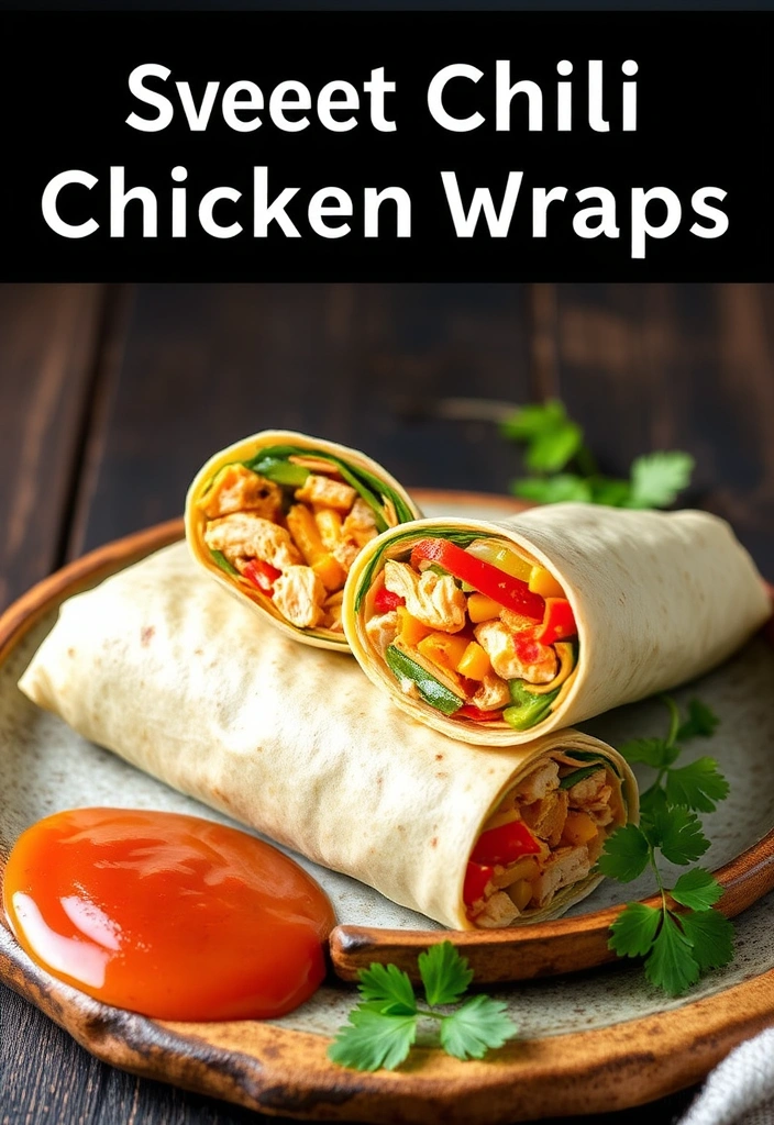 15-Minute Wrap Recipes for an Easy Lunch or Dinner - 15. Sweet Chili Chicken Wrap