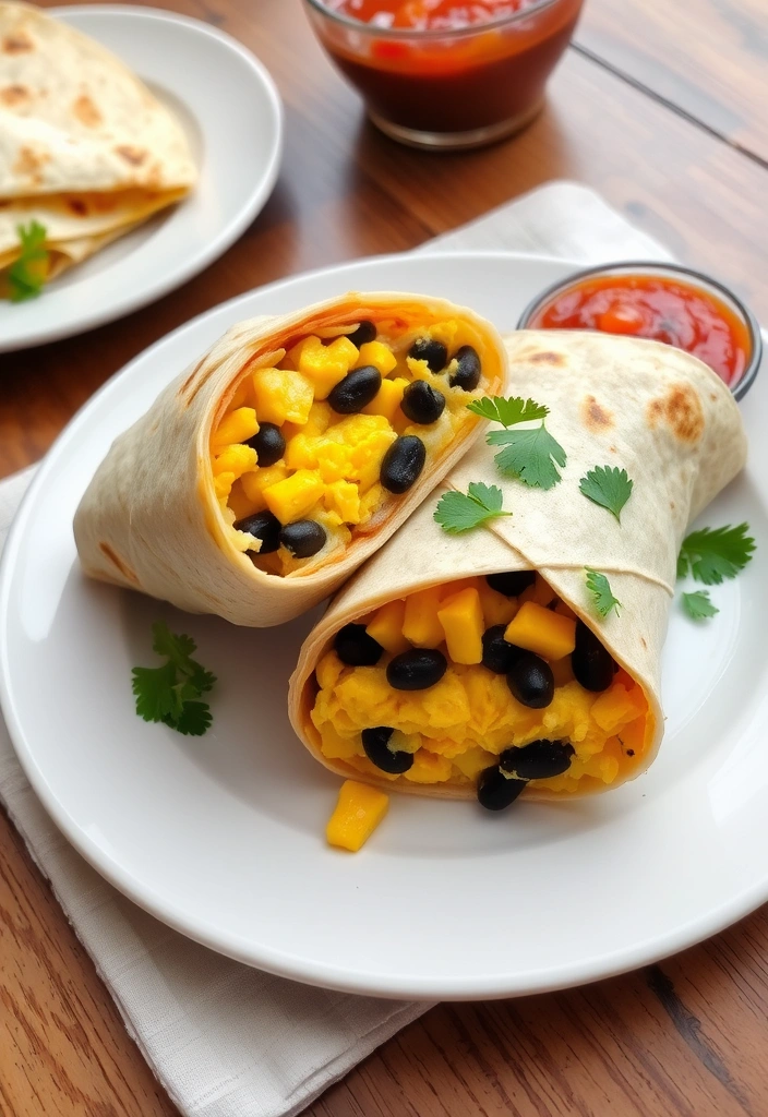 15-Minute Wrap Recipes for an Easy Lunch or Dinner - 8. Breakfast Burrito Wrap