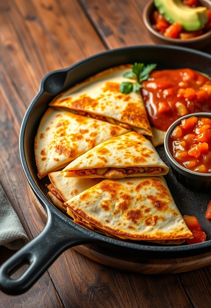 20-Minute Skillet Dinners for the Entire Family - 10. Quick BBQ Chicken Quesadillas