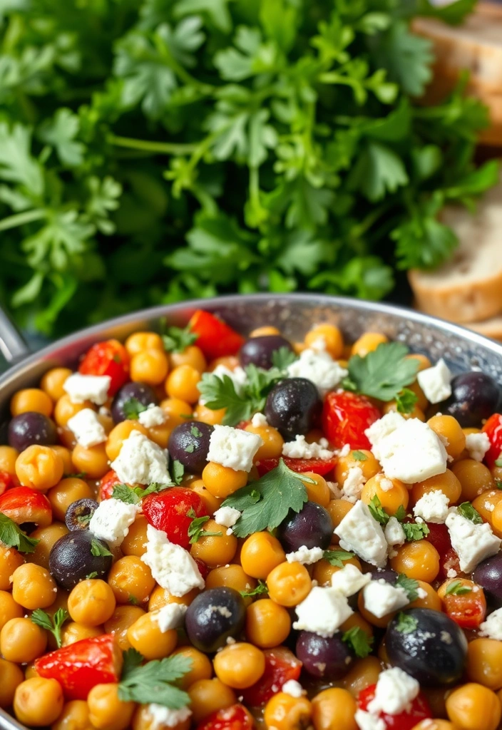 20-Minute Skillet Dinners for the Entire Family - 9. Mediterranean Chickpea Skillet