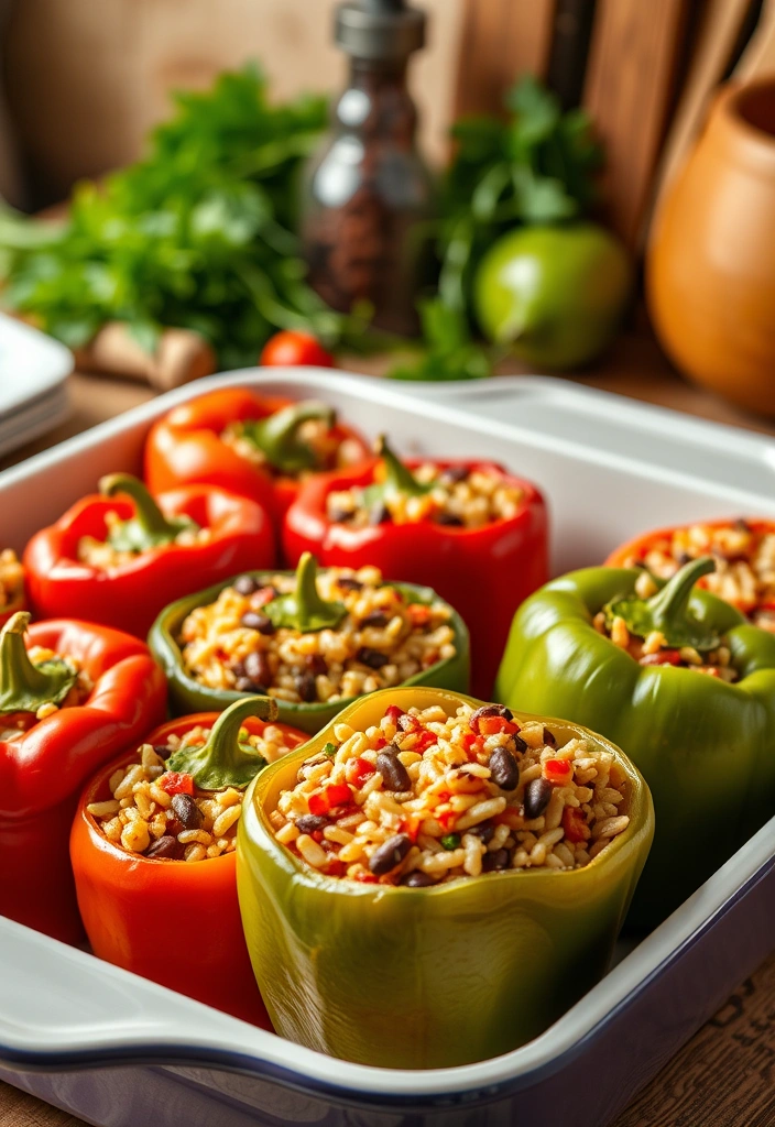 25 Pantry Staples You Can Turn Into Budget-Friendly Meals - 10. Stuffed Bell Peppers