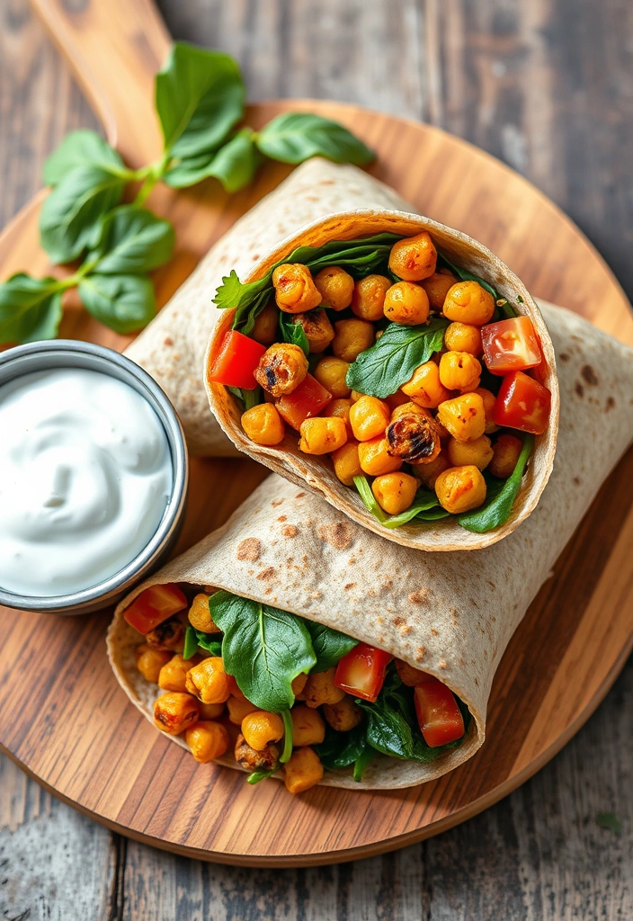 7 Quick Healthy Recipes for Weight Loss - 3. Spicy Chickpea Wrap