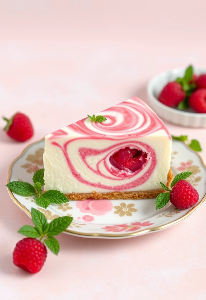 7 Simple Cheesecake Recipes for Beginners - 6. Raspberry Swirl Cheesecake