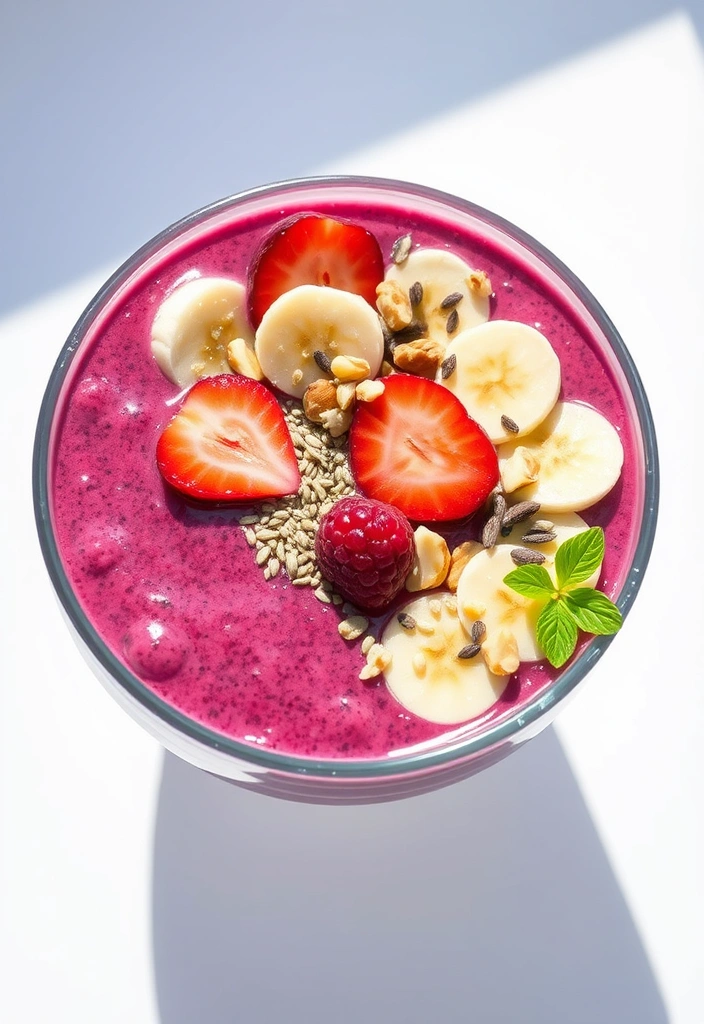 Healthy Quick Recipes You Can Make in 15 Minutes or Less - 10. Berry Smoothie Bowl