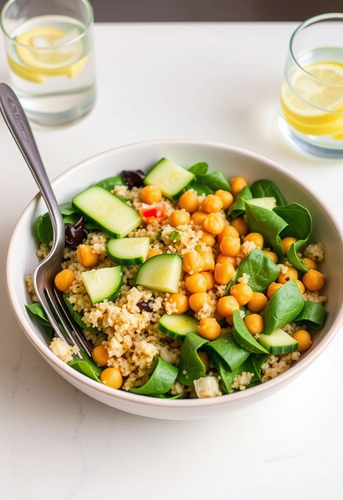 Healthy Quick Recipes You Can Make in 15 Minutes or Less - 2. Quinoa Salad with Chickpeas and Spinach