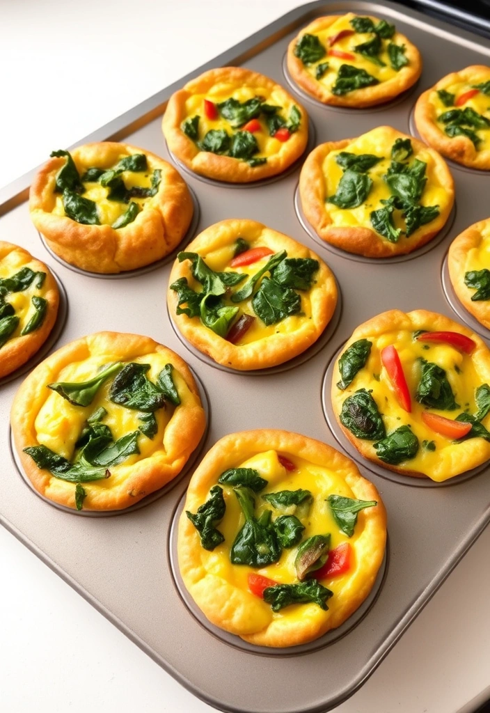 Healthy Quick Recipes You Can Make in 15 Minutes or Less - 8. Egg and Spinach Breakfast Muffins