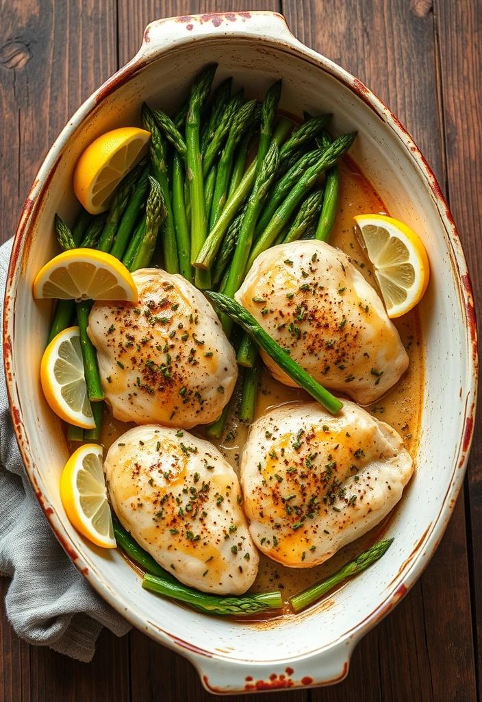 How to Make Gourmet-Style Meals on a Budget - 15. One-Pan Lemon Garlic Chicken and Asparagus