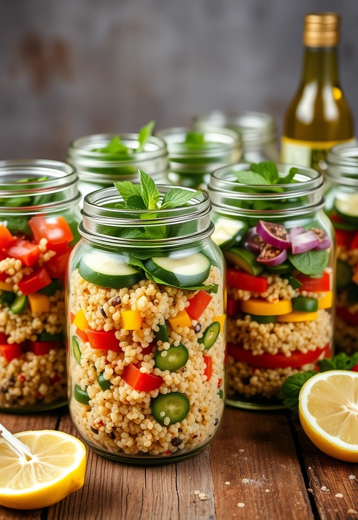 Meal Prepping for Weight Loss: A Week's Worth of Healthy Ideas - 1. Colorful Quinoa Salad Jars