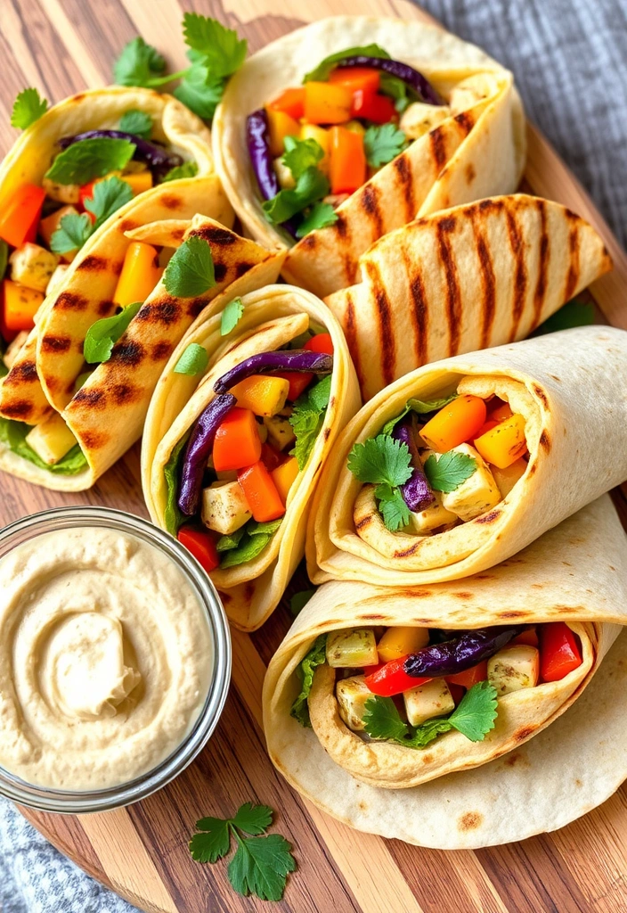 Meal Prepping for Weight Loss: A Week's Worth of Healthy Ideas - 13. Grilled Veggie and Hummus Wraps